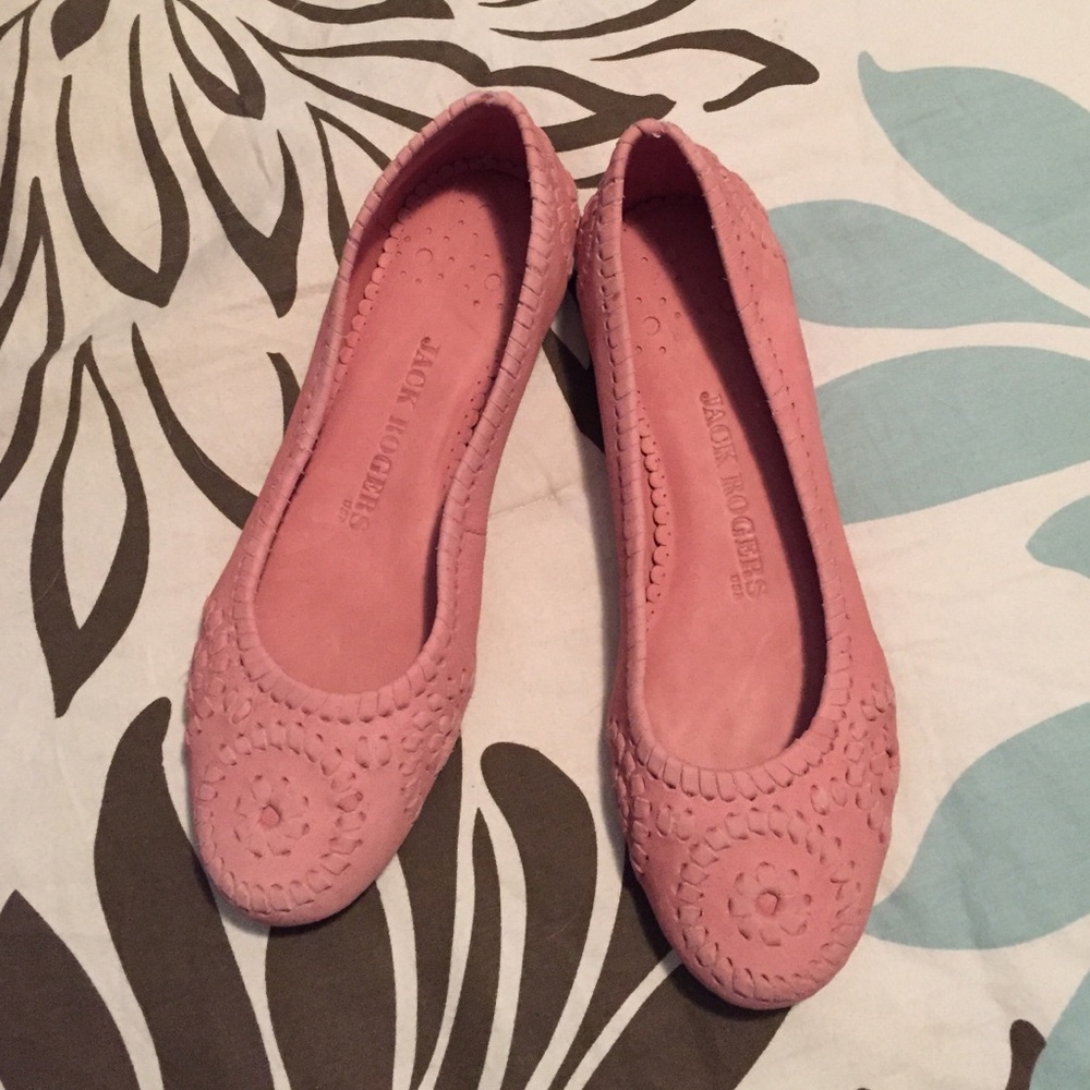 Brand new Jack Rogers pale pink slim flats